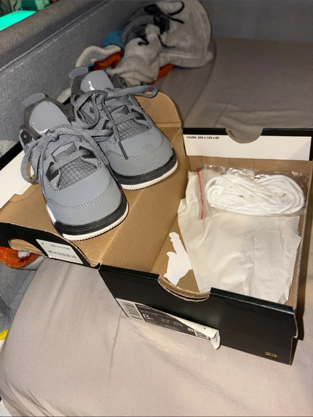 Jordan Kids' Grey Jumpman Sneakers